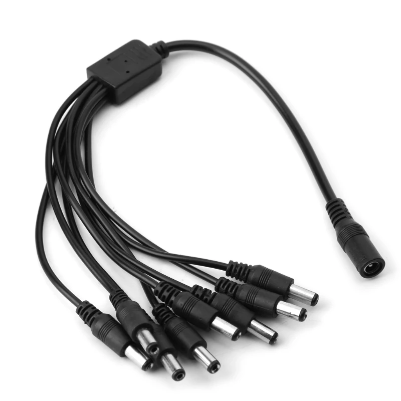 12V разделитель мощности постоянного тока штепсельная вилка 1 мама к 8 папа CCTV