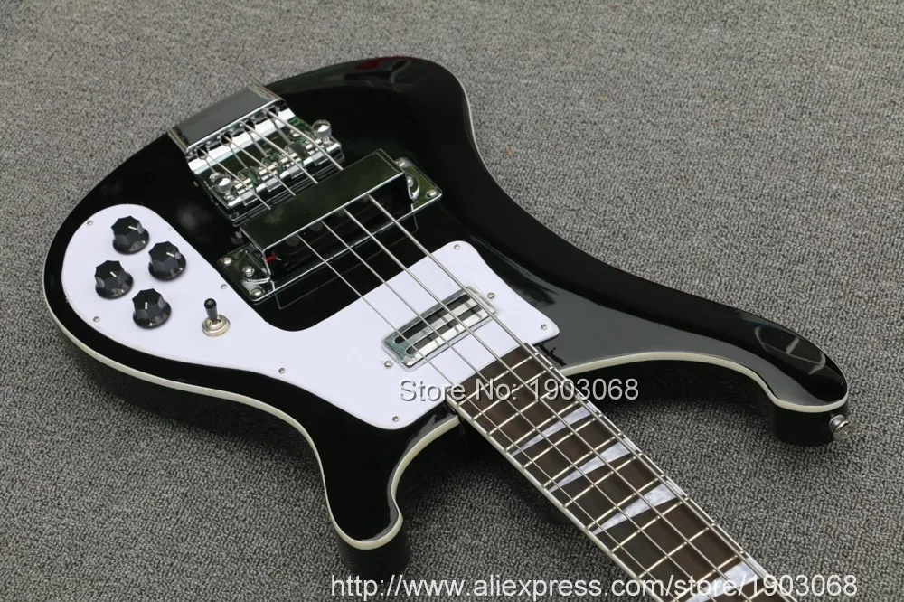В наличии Рик 4003 Модель Ricken 4 струны для электрической бас-гитары Гитары в черный