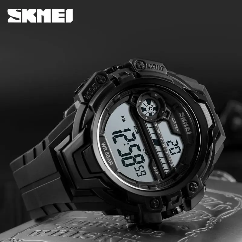 SKMEI спортивные часы для плавания мужские армейские с секундомером 5 бар