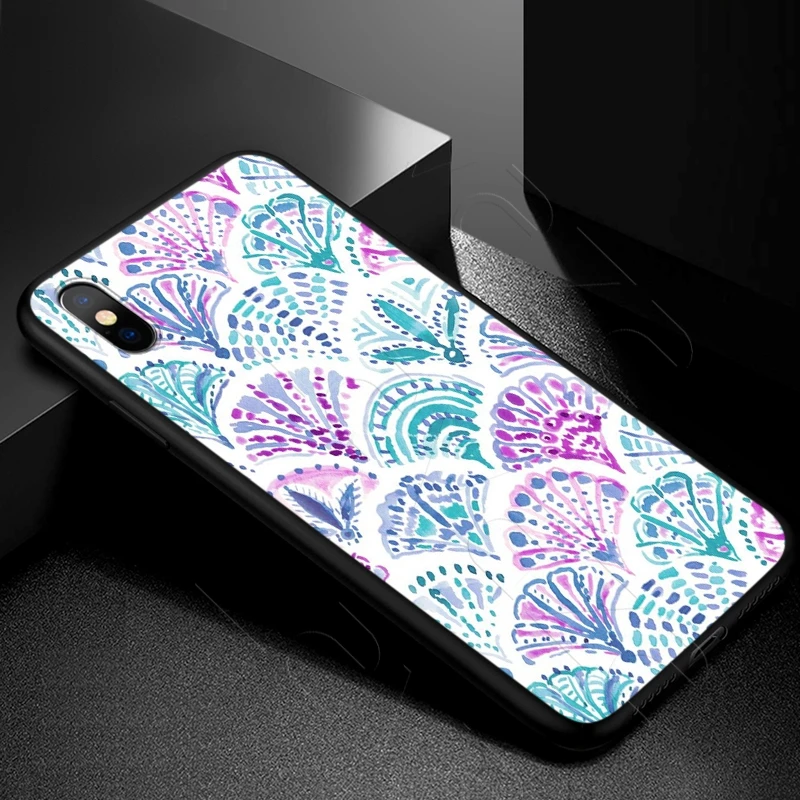 Lavaza Shell Mermaid Tail Scale Case for iPhone 11 Pro XS Max XR X 8 7 6 6S Plus 5 5s se |