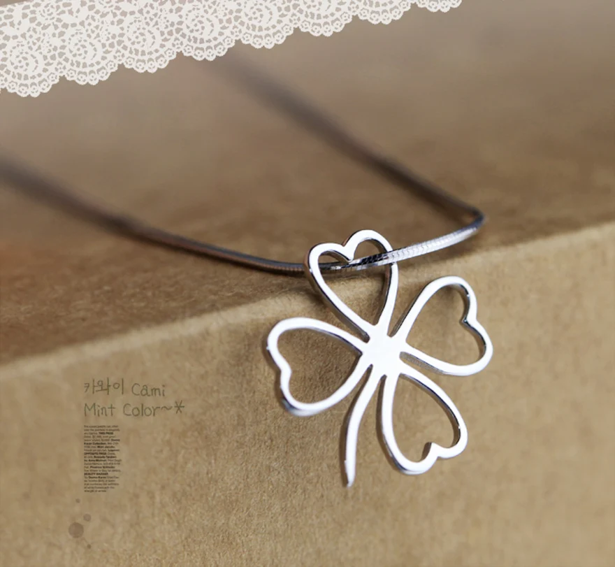 Серебро 925 пробы колье и подвески Lucky Clovers серебро Ювелирная подвеска для лучших