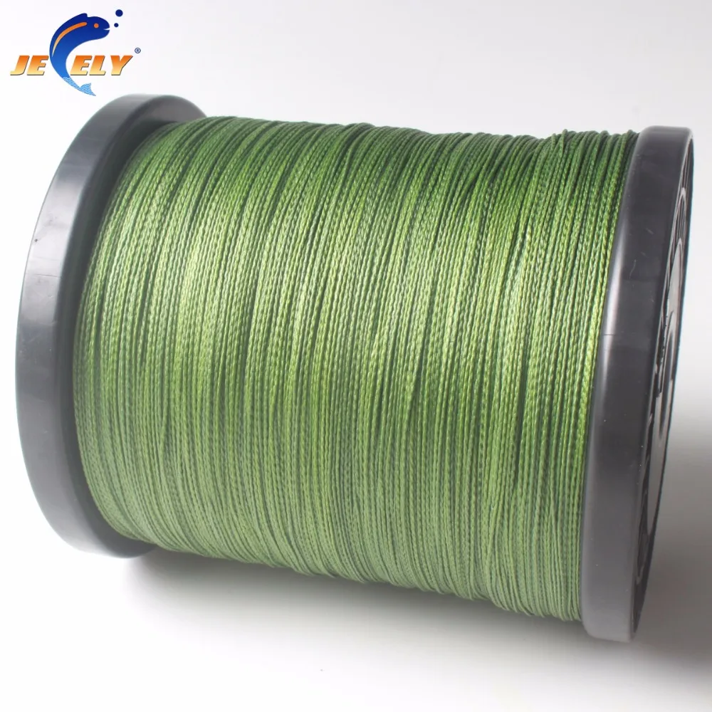 Jeely 1000 м/шт. 0 12 мм 3 нити 10LB PE плетеная леска зеленая|fishing line|braided fishing linebraid |