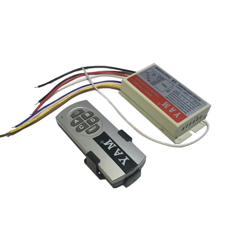 YAM 4CH 220V включение/выключение света цифровой беспроводной пульт дистанционного