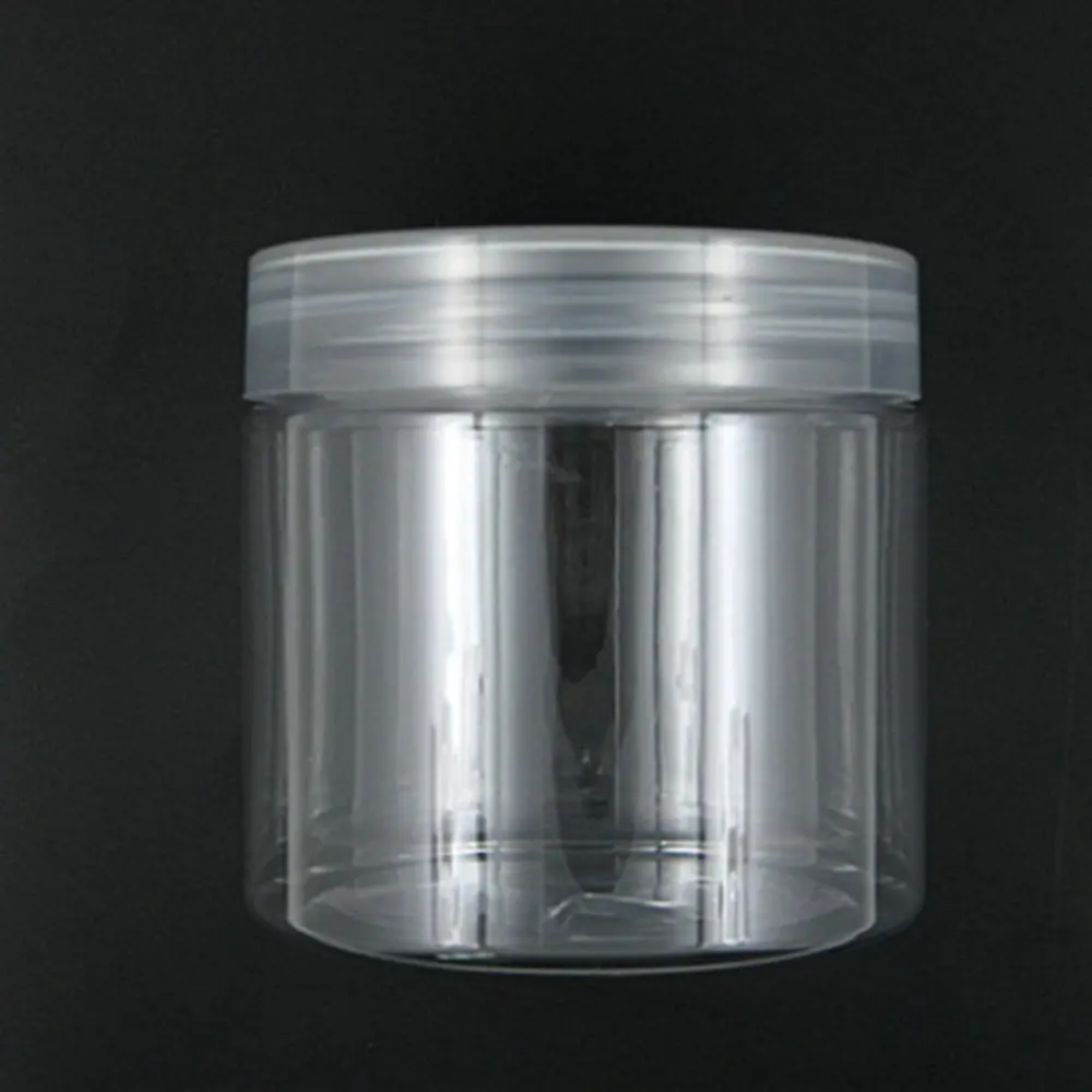 10 шт./лот 200 мл Прозрачный Круглый РЕТ банка с белый/прозрачный пластиковый