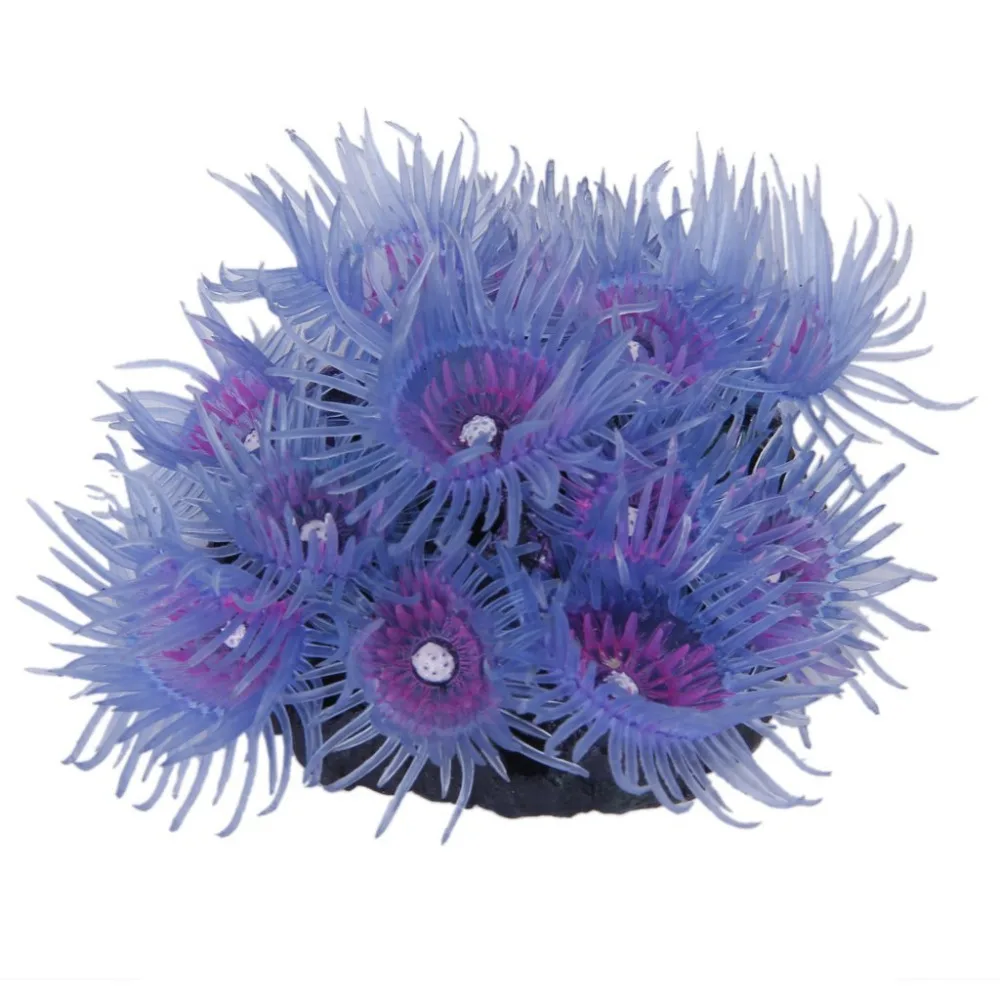 1pcs Aquarium Artificial Coral Fish Tank Decoration - Bluish violet | Дом и сад