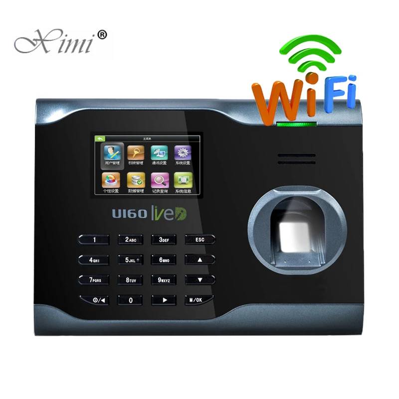 ZK U160 WIFI TCP/IP USB биометрический отпечаток пальца посещаемость времени Время Часы
