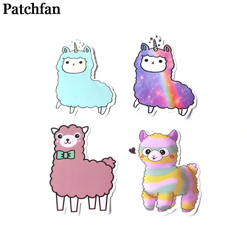 Patchfan, 18 шт., креативные Значки из ламы, альпаки, сделай сам, декоративные наклейки, мультяшный стиль, для DIY, для ПК, на стену, для телефона, скрапбукинг, альбом, A2080