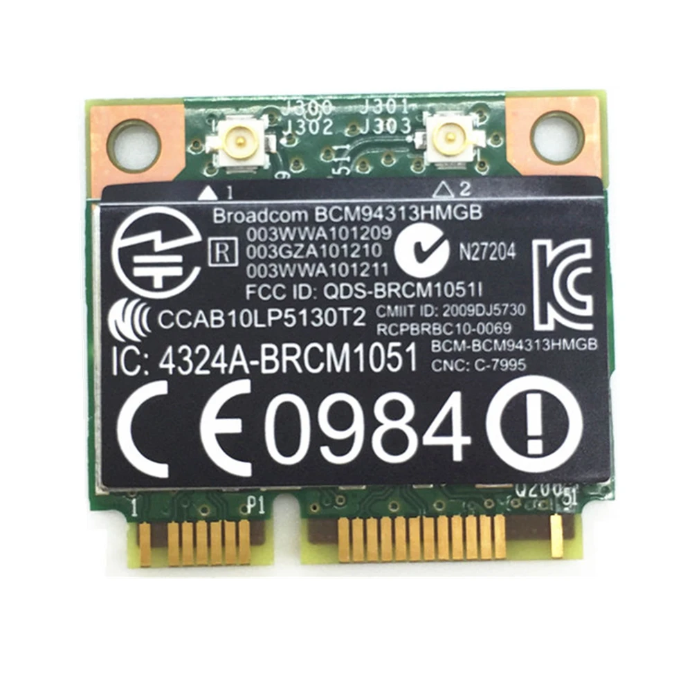 Для BroadCom BCM94313HMGB BCM4313 Wifi + Bluetooth 4 0 Mini PCI E карта 300 Мбит/с для HP G4 G6 DV6 DV7 CQ43 CQ57 SPS 657325