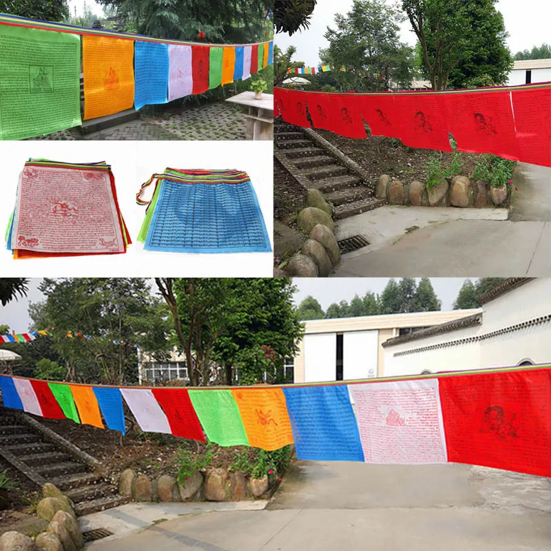 Флаг молитвенный из искусственного шелка 20 шт.|Флаги баннеры и аксессуары| |