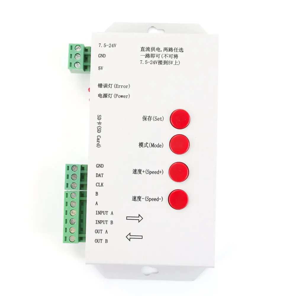 SD карта T2000S WS2801 WS2811 WS2812B LPD6803 светодиодная подсветодиодный ка 2048 пикселей