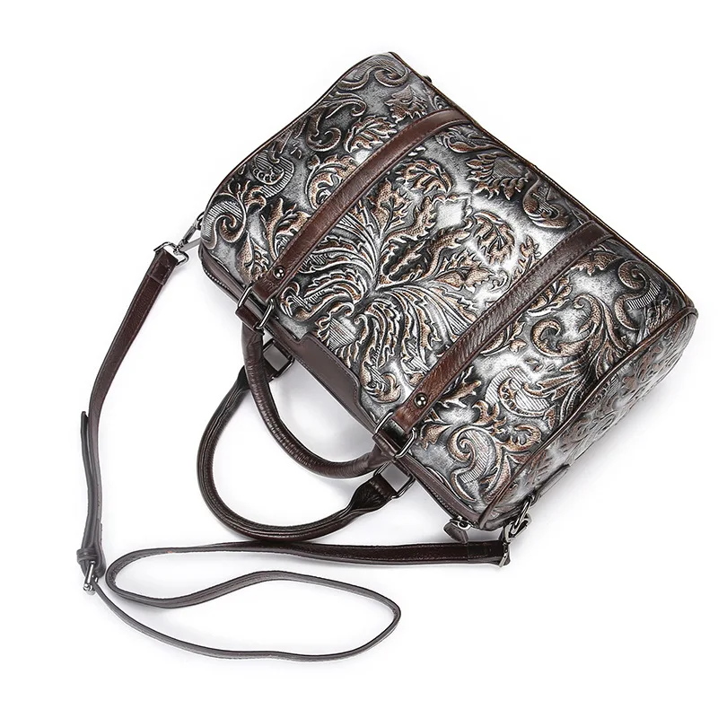 AETOO кожа ретро первый слой воловьей кожи ручной работы сумки тисненая ручная