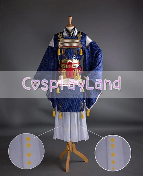 Touken Ranbu Косплэй Mikazuki munechika костюм Воин Хеллоуин Индивидуальный заказ