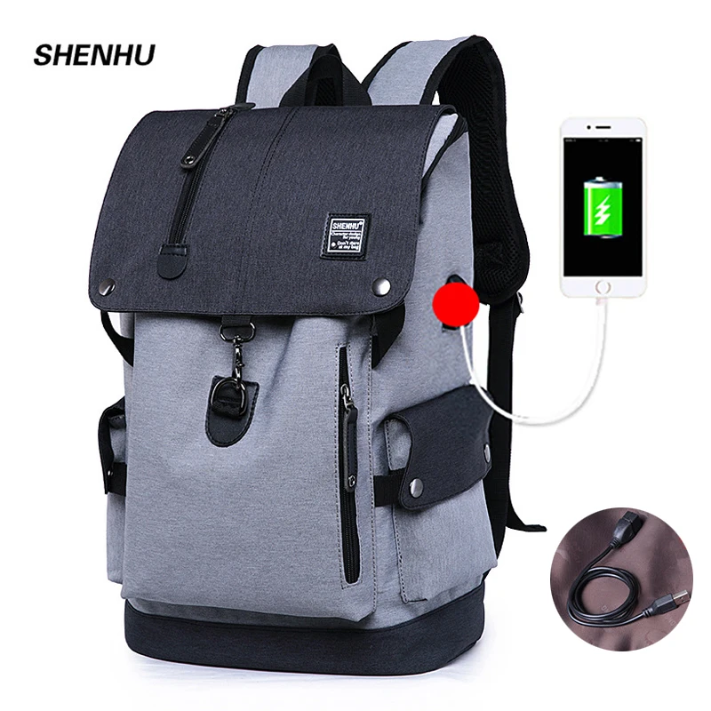 Новый Оксфордский мужской рюкзак Водонепроницаемый USB зарядка Противоугонный