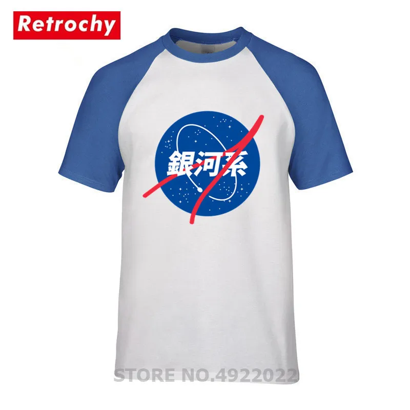 Футболка в японском стиле Kanji SpaceX Galactic System модная Мужская Дизайнерская футболка