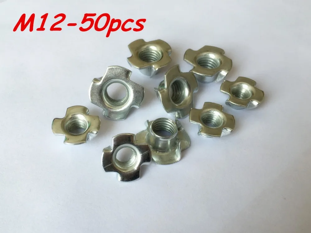 

M12 Carbon Steel Zinc Plated Four Claw Nut Femal Nuts 50Pcs/Lot Free Shipping