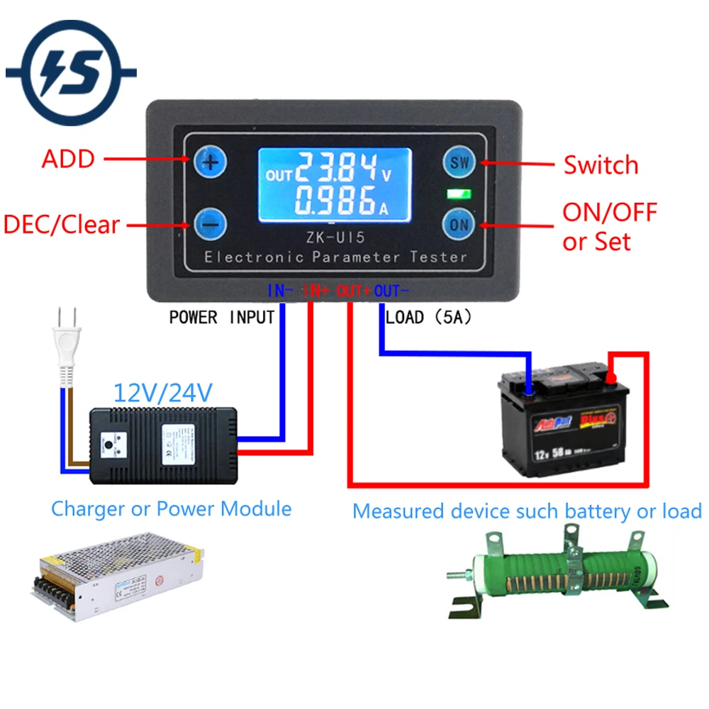 Многофункциональный измеритель ЖК-вольтметр амперметр тестер емкости