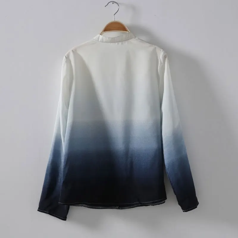 2016 Новое Поступление Женщины Топы Повелительницы Рубашка С Длинным Рукавом V Шеи