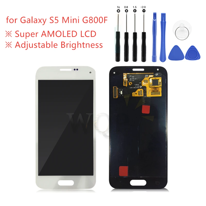 

Super AMOLED For SAMSUNG Galaxy S5 Mini G800F LCD Display Touch Screen Digitizer Assembly Replacement Repair Parts G800 G800H