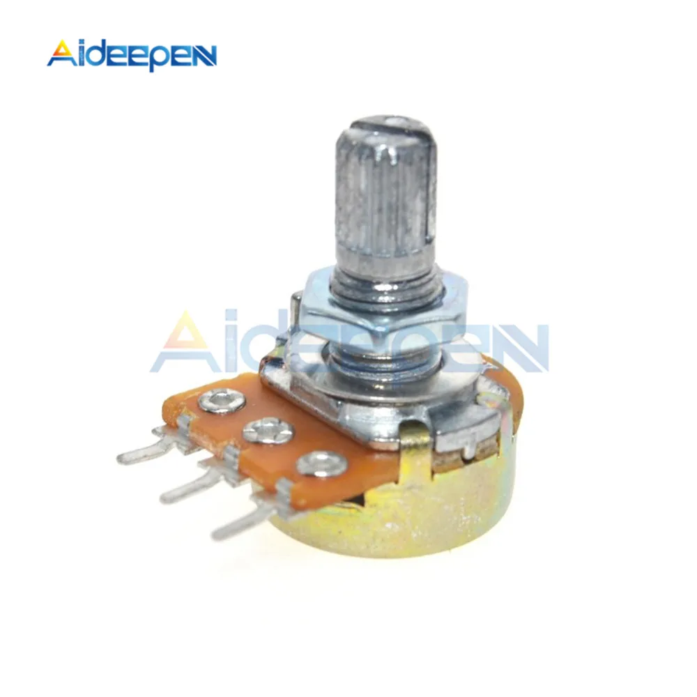 5PCS B20K OHM Linear Taper Rotary Potentiometer 20KB Pot 15MM Shaft 3 Pin | Инструменты
