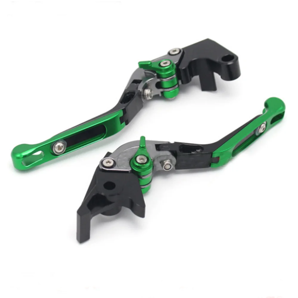 Black-Green Мотоцикл с ЧПУ Регулируемая Складная сцепные рычаги для Yamaha MT-01 2004 2005 2006 2007 2008 2009 с логотипом(MT-01 - Цвет: Black-Green