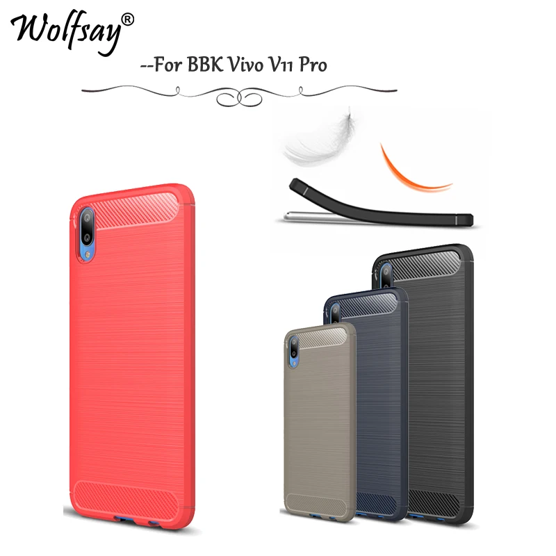 Чехол wolfsay для Vivo V11 Pro Мягкий ТПУ защитный резиновый чехол телефона силиконовый