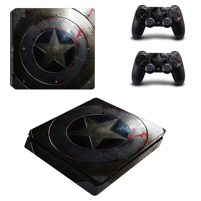 Модный чехол-наклейка для игровой консоли Captain America Play Station 4 Slim контроллер PS4
