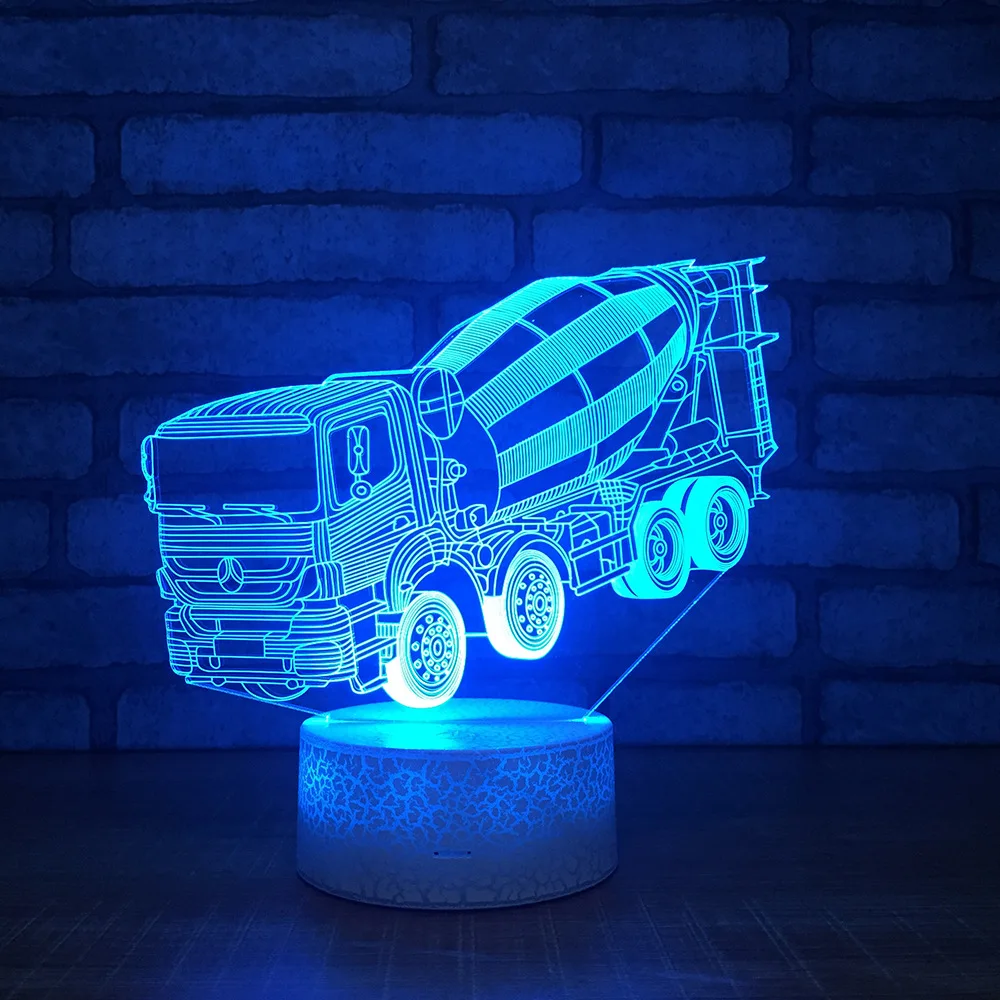 Новые грузовики 3d огни красочные светодиодные визуальные креативный пульт