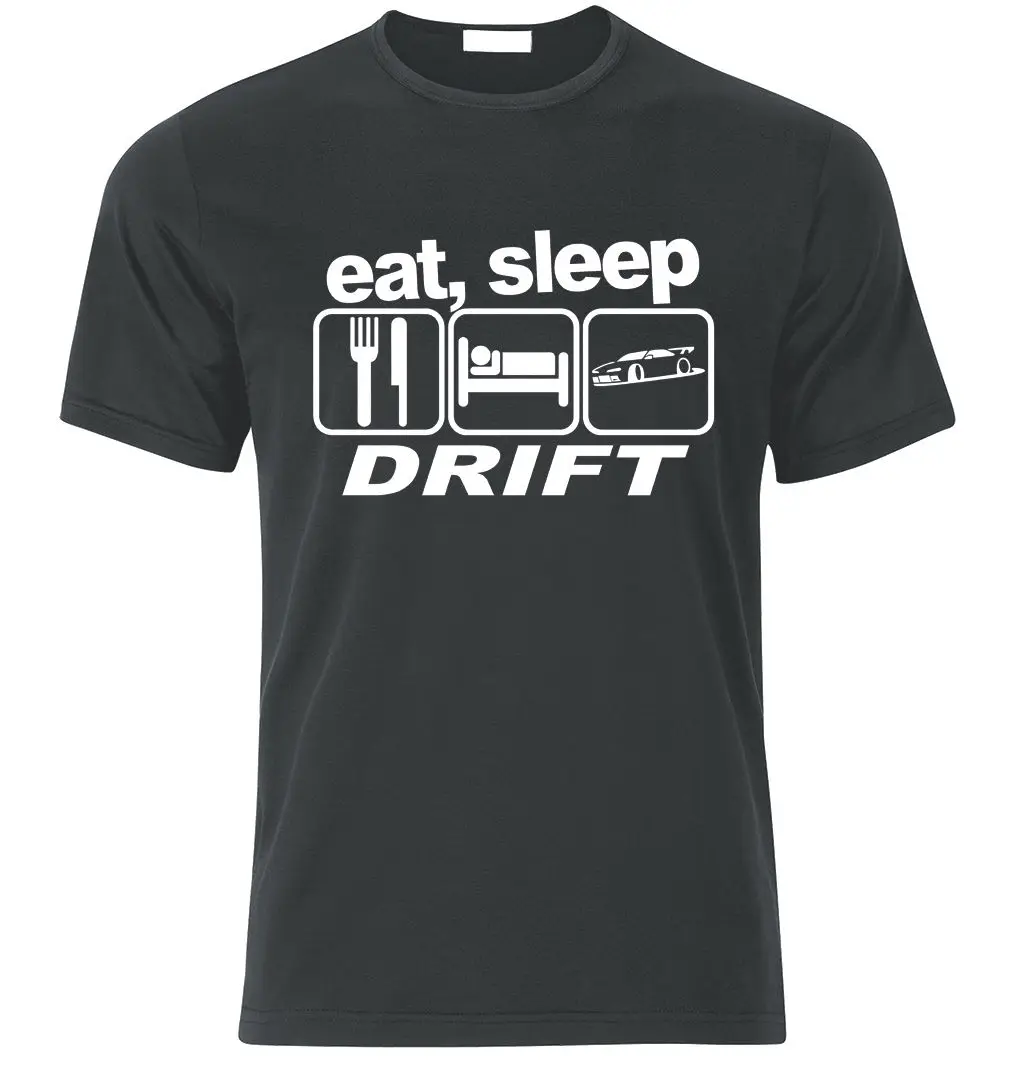 Лидер продаж 2019 модная футболка с надписью Eat sleep DRIFT женская размера | Мужская