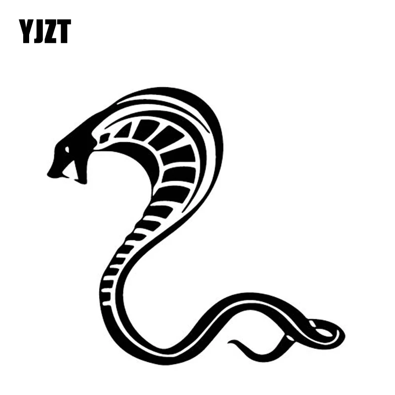 YJZT 15.2CM*14.1CM Cobra Pattern Car Sticker Vinyl Decal Body Of Decorate Black/Silver C4-1540 | Автомобили и мотоциклы