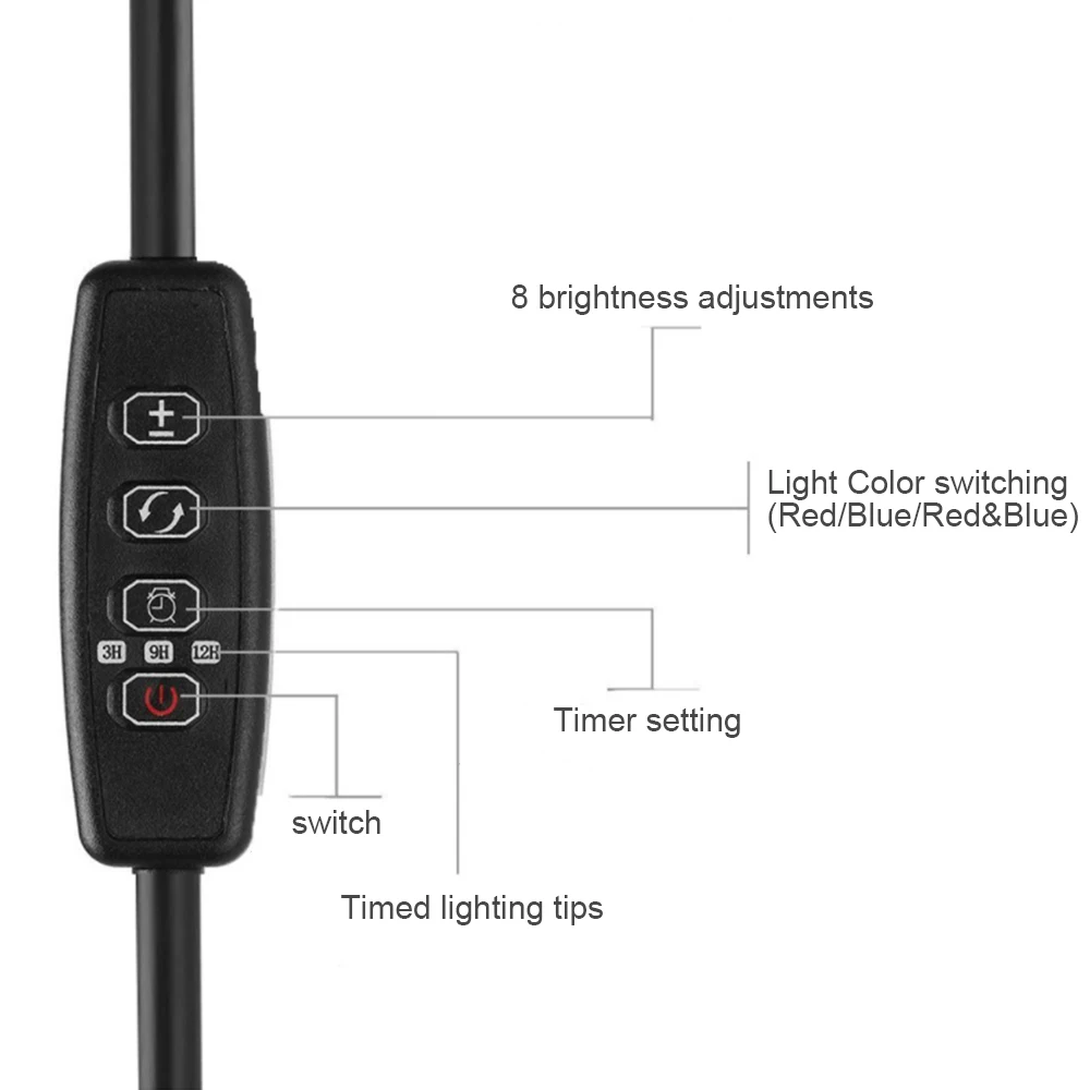 Завод Fill light двойная лампа настольная с зажимом светодиодный 10 W 3 Свет Цвет 8