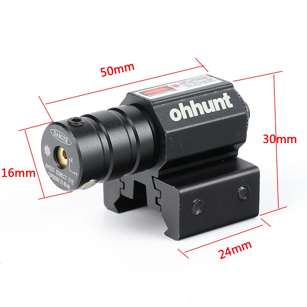 Тактический лазерный прицел Ohhunt Red Dot мини-прицел с красной точкой 11 мм/20 мм