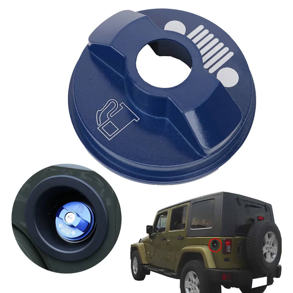 Синяя металлическая крышка топливного бака для Jeep Wrangler JK Unlimited X Sport Freedom Sahara