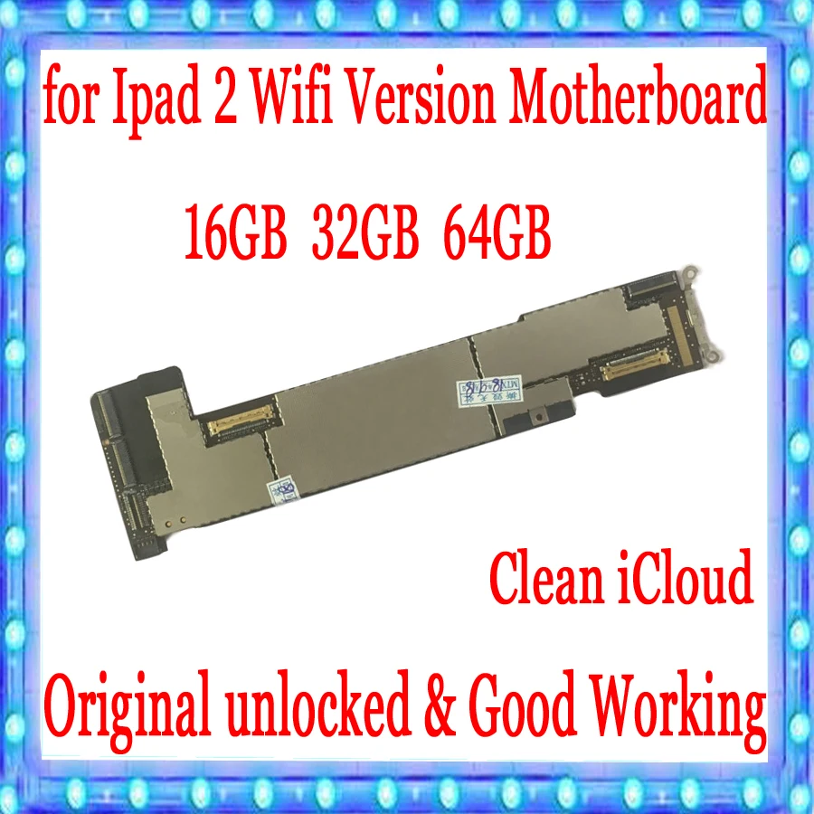 Для ipad 2 wifi версия 1 4 и + 3g материнская плата с Бесплатный iCloud оригинальная