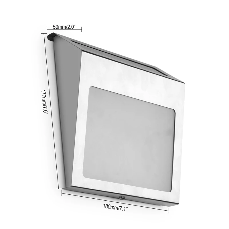 Уличная Светодиодная лампа на солнечной энергии дверная пластина из нержавеющей