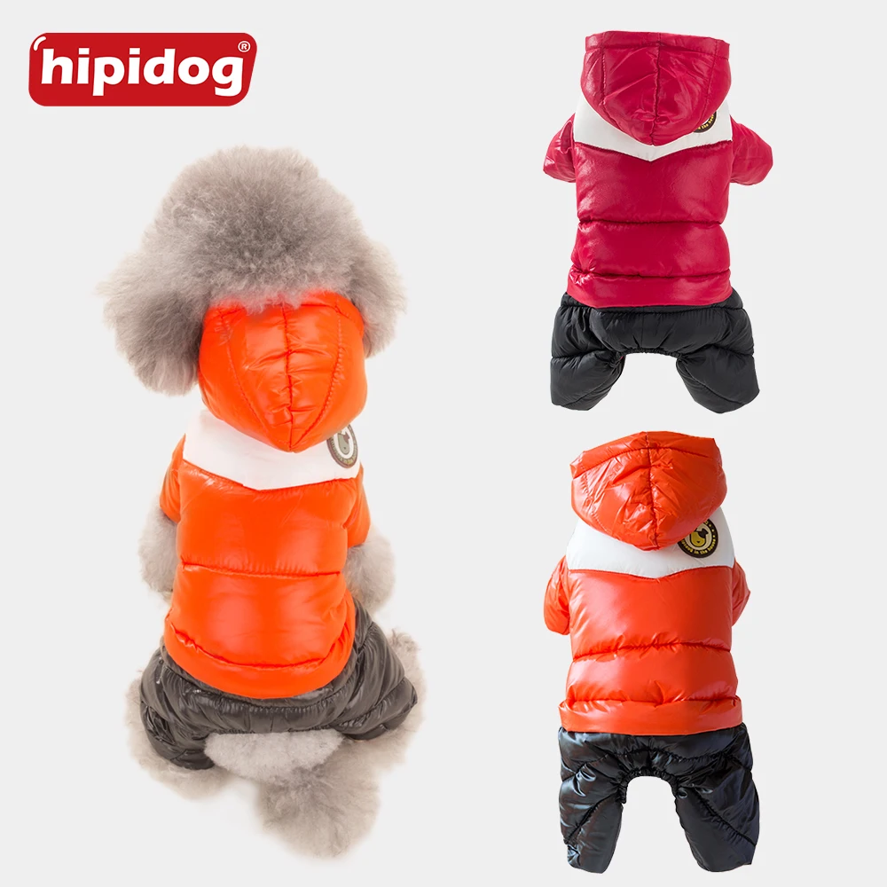 Hipidog зимняя куртка пальто для собак Полиэстер Хлопок плотная теплая одежда