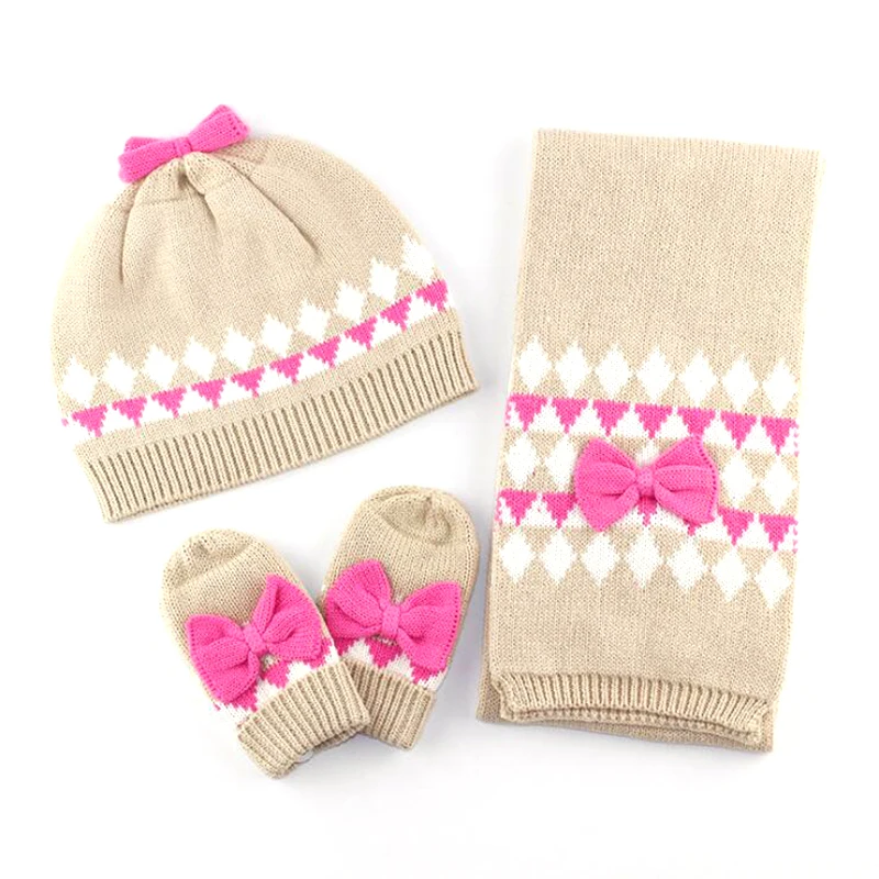 Рождественский подарок для девочек шапка шарф и Прихватки мангала набор детей