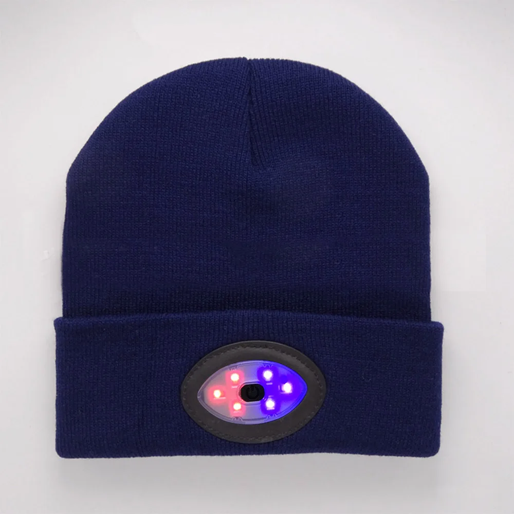Согреться зимой 6LED вязаная шапка USB перезаряжаемая Hands Free шапка с фонариком для альпинизма рыбалки на открытом воздухе