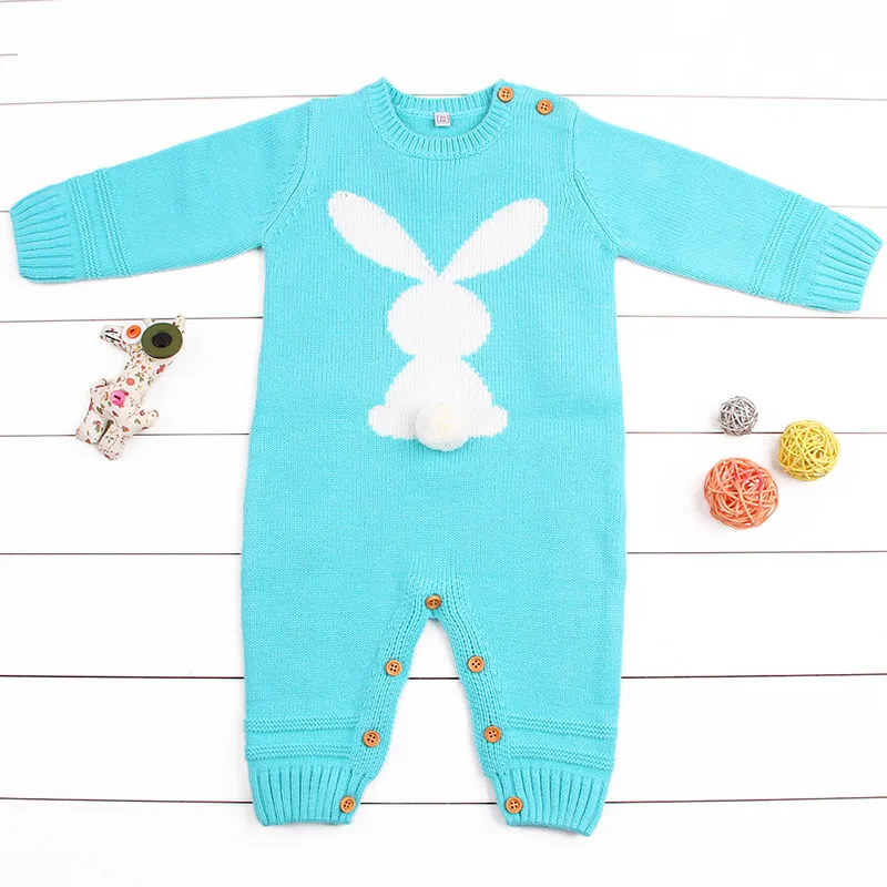 Handmade Knitted Baby Winter Romper Christmas Newborn Boys Girls One Piece Jumpsuits Long Sleeve Infant Crochet Overalls Thermal | Мать и