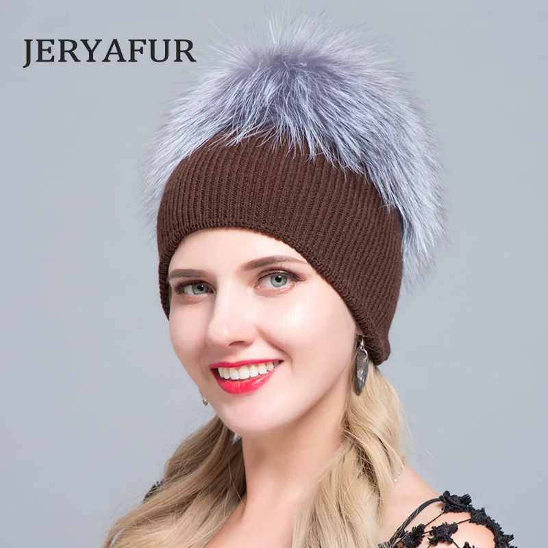 Вязаная шапка JERYAFUR из ткани в русском стиле на осень и зиму мужская женская