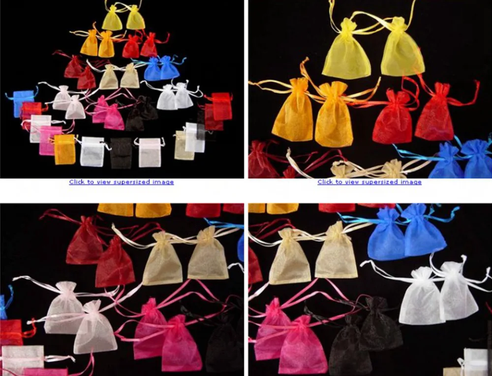 OMH wholesale100шт 7x9 см 25 цветов смешанный хороший китайский вуаль Рождество/Свадьба