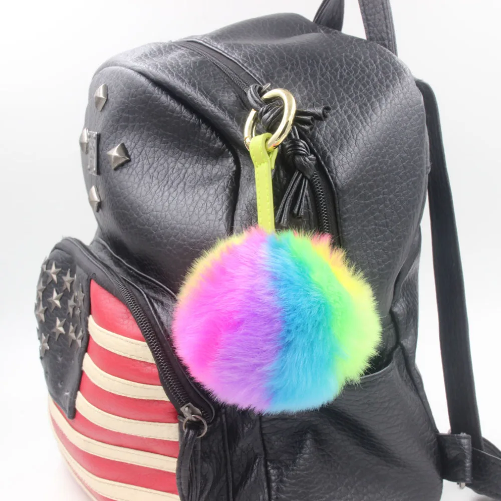 1 шт. женский брелок из искусственного меха 10 см|bag charm|ball keychainkeychain women |