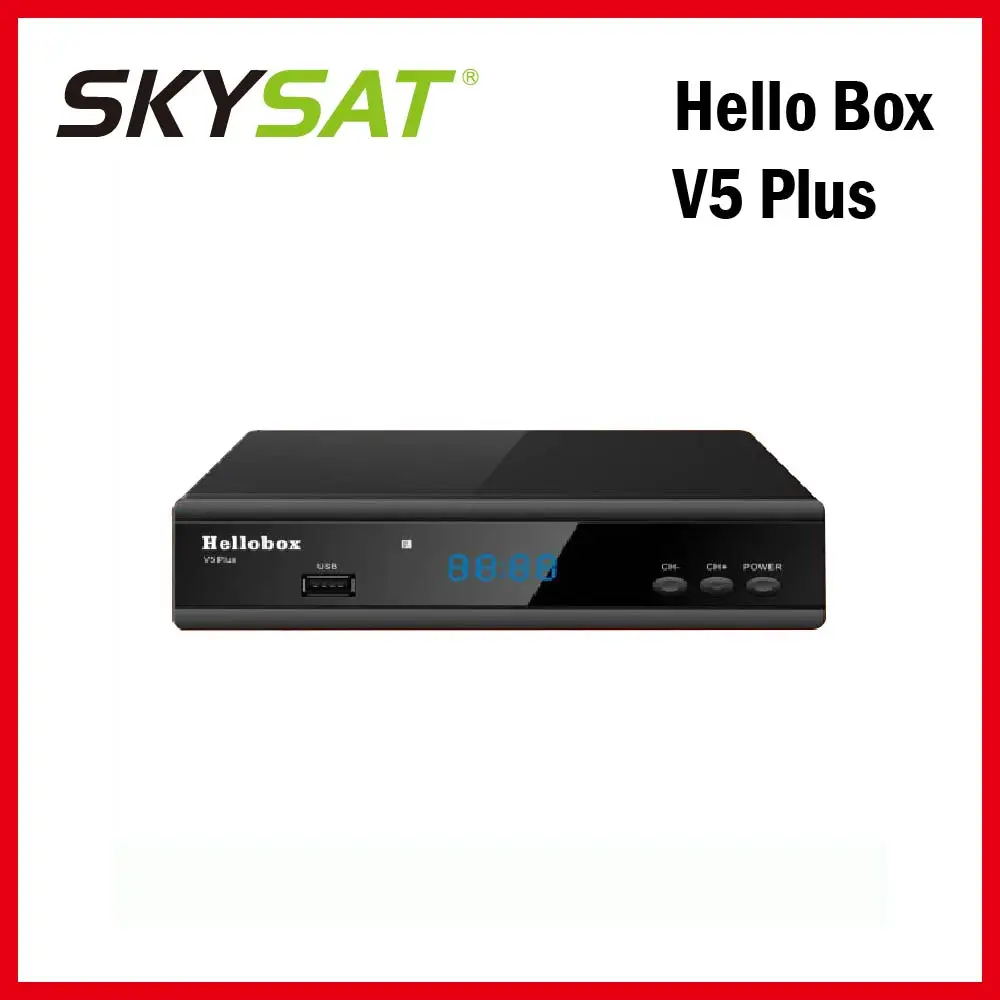 Hellobox V5 Plus H.265 DVB S2 спутниковый ресивер Autoroll PowerVu Biss Поддержка CCCam Newcamd 2 года SCAM 3