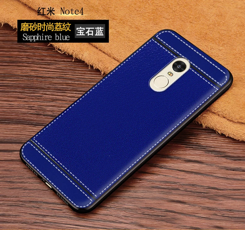 Личи зерна узор кожаное силиконовый чехол на Xiaomi redmi note 4 чехлы классический личи матовая Мягкие ТПУ силикон случаи ксяоми редми note 4x чехол случае Обложка ксаоми ксиоми сяоми редми ноте/ноут 4 бампер case