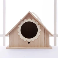 large solid wood nest parrot nest outdoor wooden bird house nest warm breeding box starling tiger skin small birds nest03