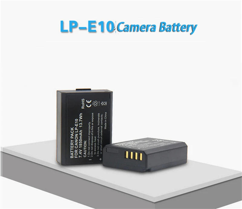 Прямая поставка 1850 мАч LP-E10 LP E10 LPE10 батарея для цифровой камеры Canon 1100D 1200D 1300D Rebel T3 T5 KISS X50 X70