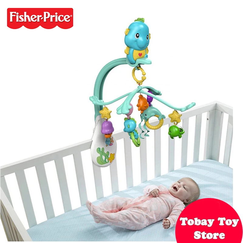 

Fisher Price Детский Комплект постельного белья Забавный музыкальный мобильный Колокольчик для кровати с животными мобильный Fundo do Mar Verde Claro DFP12 д...