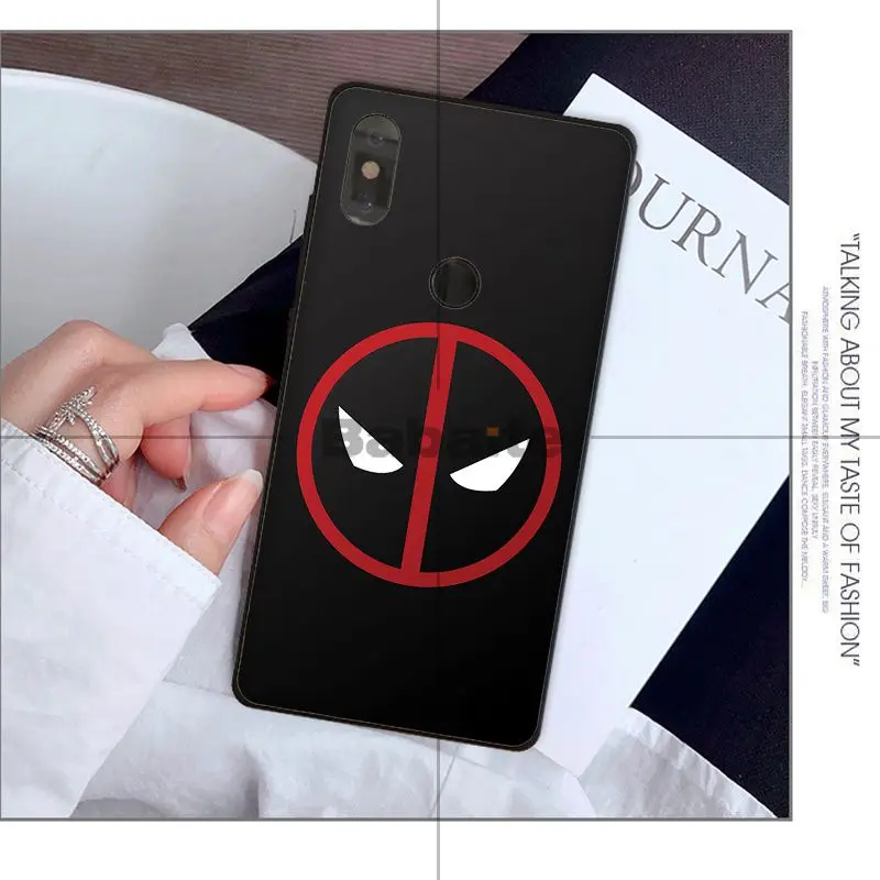 Babaite Marvel Hero Deadpool черный мягкий чехол для телефона из ТПУ Redmi 5 plus Note 4 4X Xiaomi MI 6 8 8SE