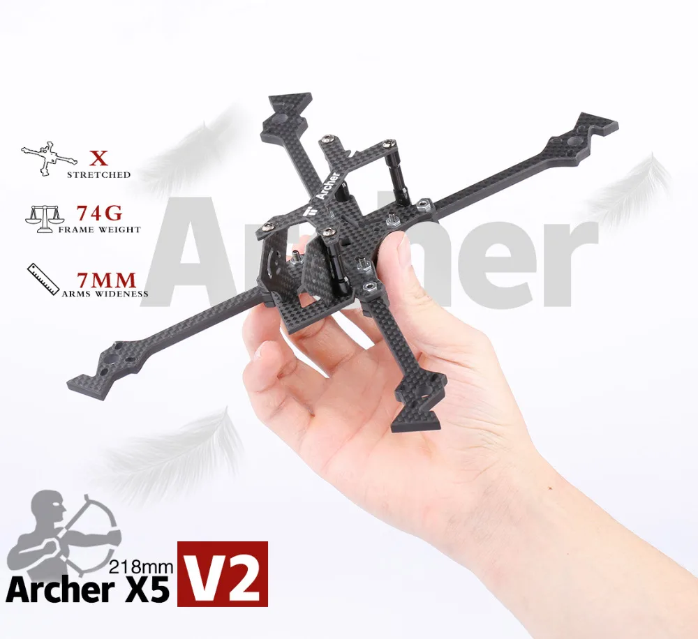 IFlight углеродного волокна стрелок X5 V2 5 дюймов 218 мм FPV рамка с 5 мм arm-совместимых dalprop 5040 Пропеллер для FPV гоночный Дрон комплект