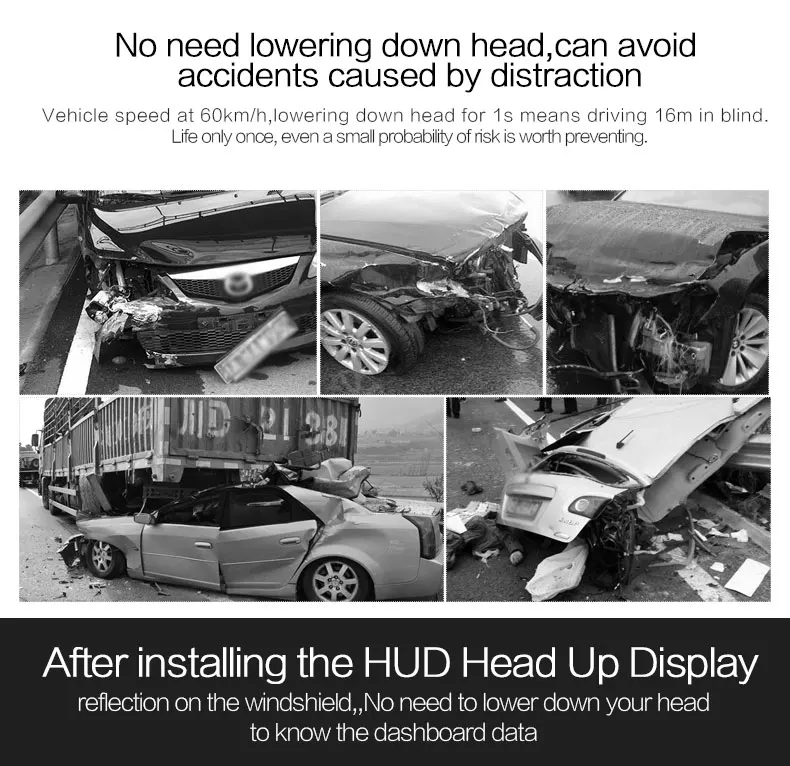 OBD Цифровой Автомобильный спидометр A500 бортовой компьютер дисплей HUD аксессуары