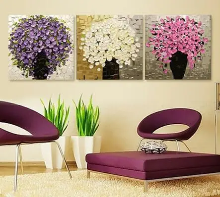 3 шт./компл. 50*50 diy картина маслом по номерам Триптих акриловая краска для